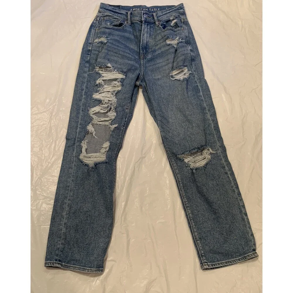 American Eagle Stretch Highest Rise 90s Boyfriend Women's Jeans Size‎ 4 Reg B3